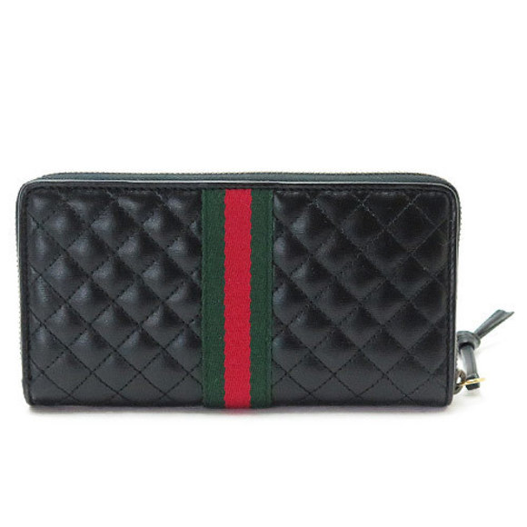 Gucci Wallet Web Stripe Quilted Black - Picture 3 of 5